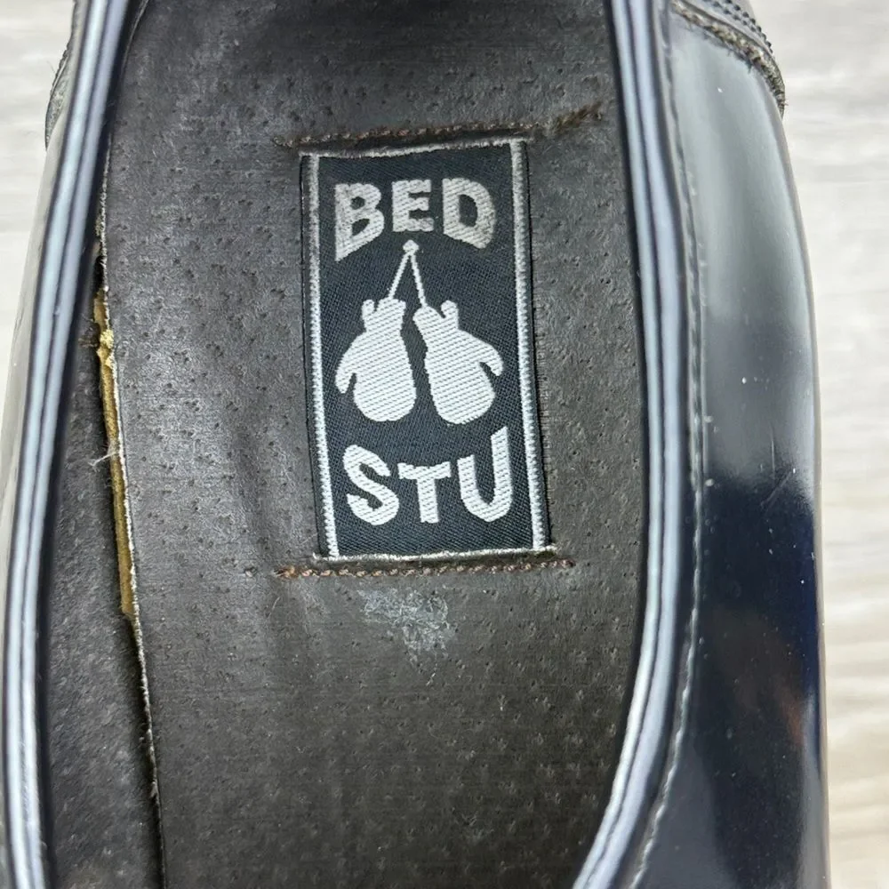 Bed Stu Black Patent Leather Women’s Sz 12 Chunky Y2K Grunge Oxford Loafers